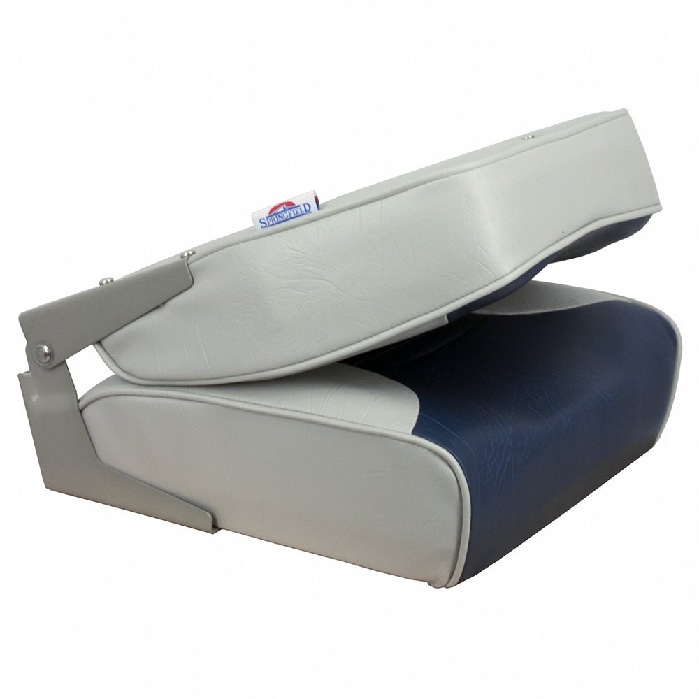 Springfield Economy Multi - Color Folding Seat - Grey/Blue - Marine Parts OnlyBoat OutfittingSpringfield Marine