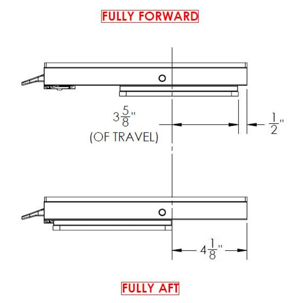 TACO 11 - 1/8" x 24" Manual Seat Slide - Marine Parts OnlyBoat OutfittingTACO Marine