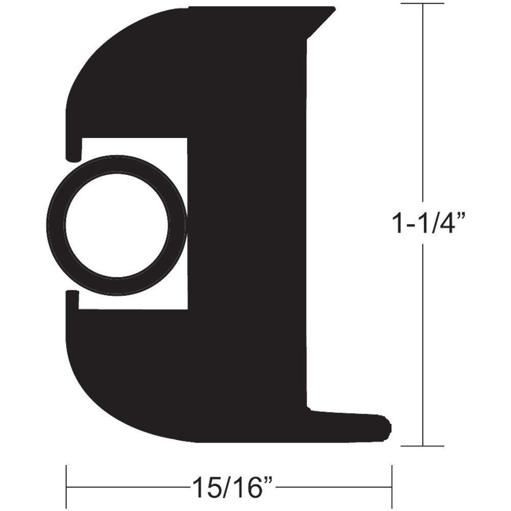 TACO Flex Vinyl Rub Rail Kit - Black w/Black Insert - 50' - 1 - 1/4" - Marine Parts OnlyMarine HardwareTACO Marine
