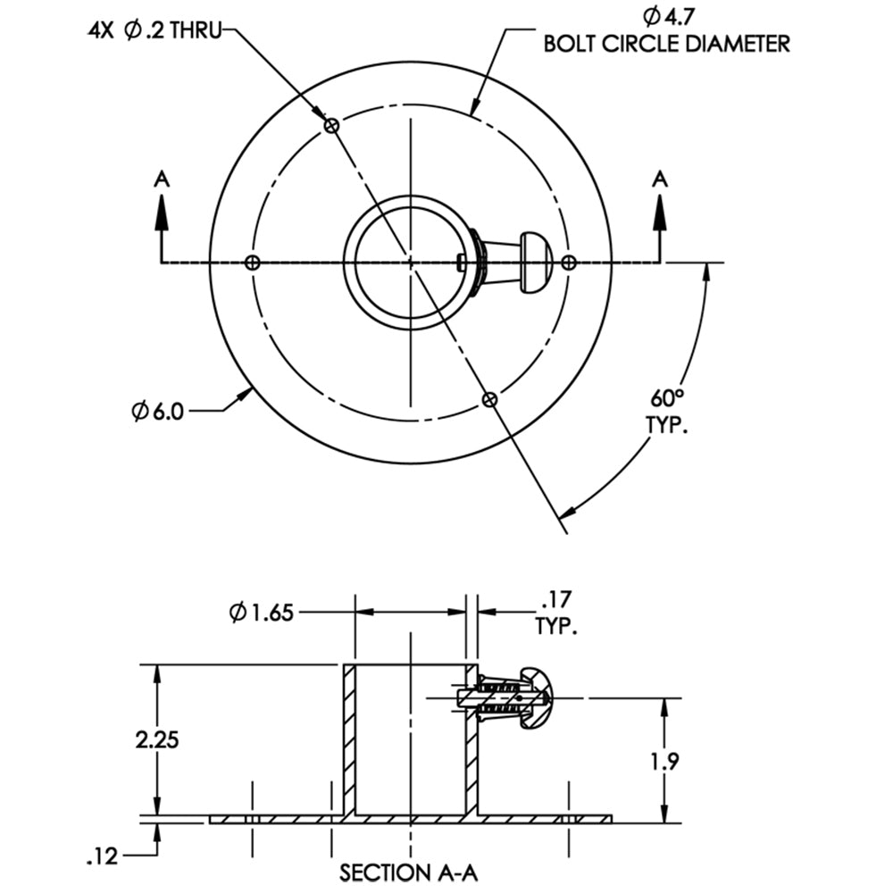 TACO Stainless Steel Table Base w/Locking Pin - Marine Parts OnlyMarine HardwareTACO Marine