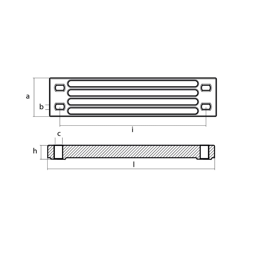 Tecnoseal Aluminum Yamaha Bar Anode f/Engine Bracket - Marine Parts OnlyBoat OutfittingTecnoseal