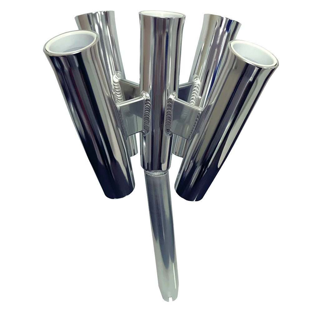 Tigress Five Rod Cluster - Bent Butt - Polished Aluminum - Marine Parts OnlyHunting & FishingTigress
