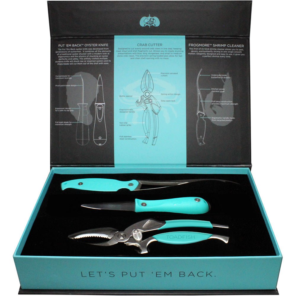 Toadfish Coastal Kitchen Collection - Oyster Knife, Shrimp Cleaner & Crab Cutter - Marine Parts OnlyBoat OutfittingToadfish