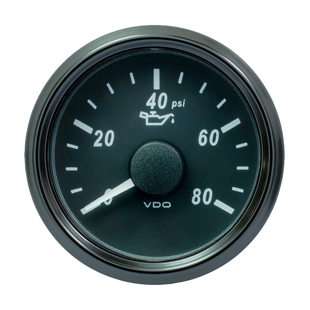 VDO SingleViu 52mm (2 - 1/16") Oil Pressure Gauge - 80 PSI - 240 - 33 Ohm - Marine Parts OnlyMarine Navigation & InstrumentsVDO