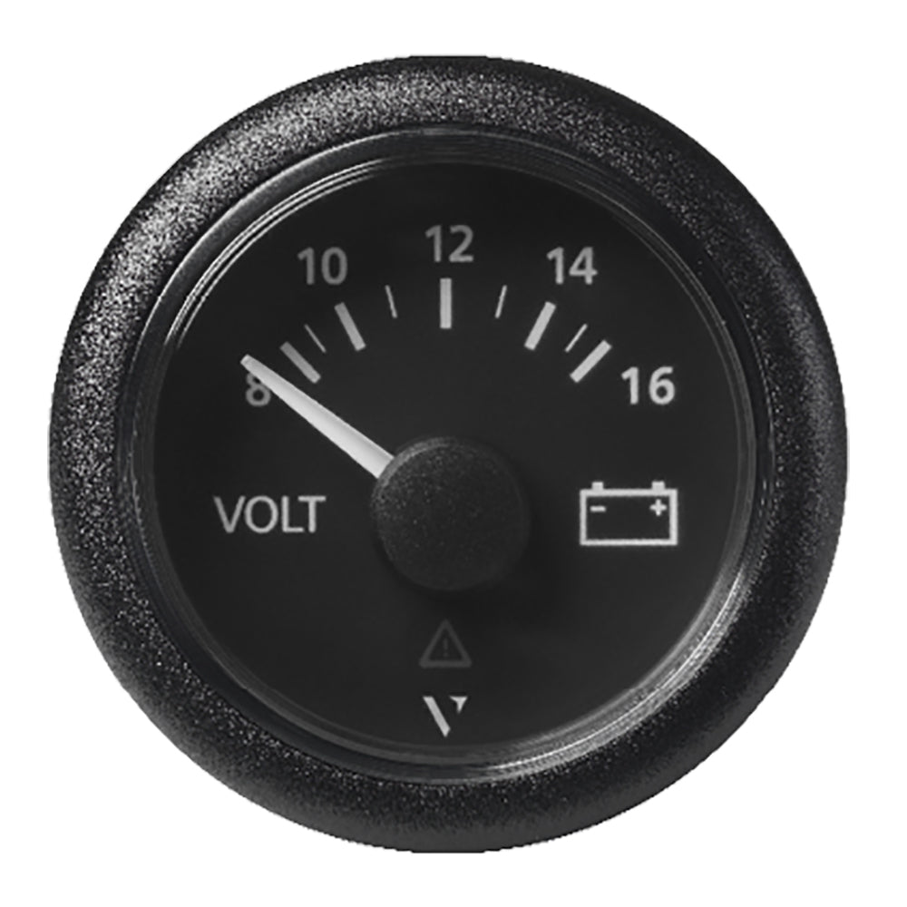 Veratron 52 MM (2 - 1/16") ViewLine Voltmeter - 8 to16V - Black Dial & Bezel - Marine Parts OnlyMarine Navigation & InstrumentsVeratron