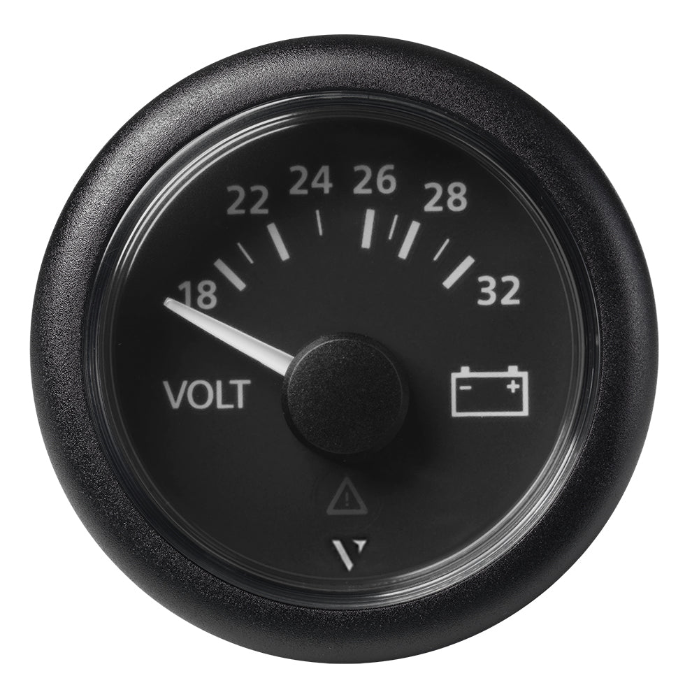 Veratron 52mm (2 - 1/16") Viewline Voltmeter 18 - 32V - Black Dial & Bezel - Marine Parts OnlyMarine Navigation & InstrumentsVeratron