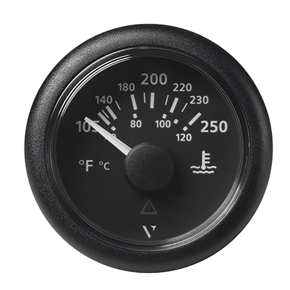 Veratron 52MM (2 - 1/16") ViewLine Water Temperature Gauge - 100 - 250°F - Black Dial & Bezel - Marine Parts OnlyMarine Navigation & InstrumentsVeratron