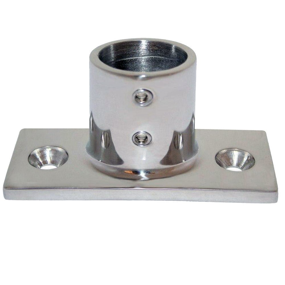 Whitecap 1" O.D. 90&176; 2 - Hole Rectangle Base SS Rail Fitting - Marine Parts OnlyMarine HardwareWhitecap