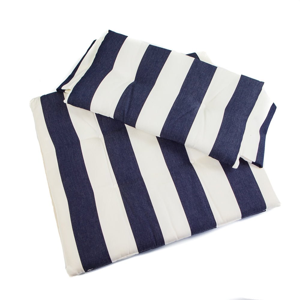 Whitecap Director&39;s Chair II Replacement Seat Cushion Set - Navy & White Stripes - Marine Parts OnlyMarine HardwareWhitecap