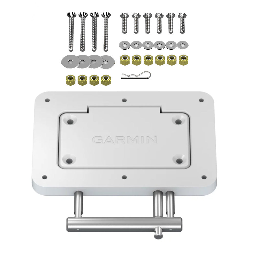 Garmin Quick Release Plate System - White | Model 010-12832-61 for Easy Trolling Motor Installation