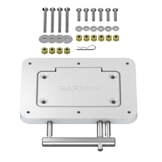 Garmin Quick Release Plate System - White | Model 010-12832-61 for Easy Trolling Motor Installation