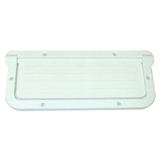 T-H Marine Supplies Large Rectangular Scupper - White, Model LRS-2-DP for Efficient Deck Drainage on Larger Boats