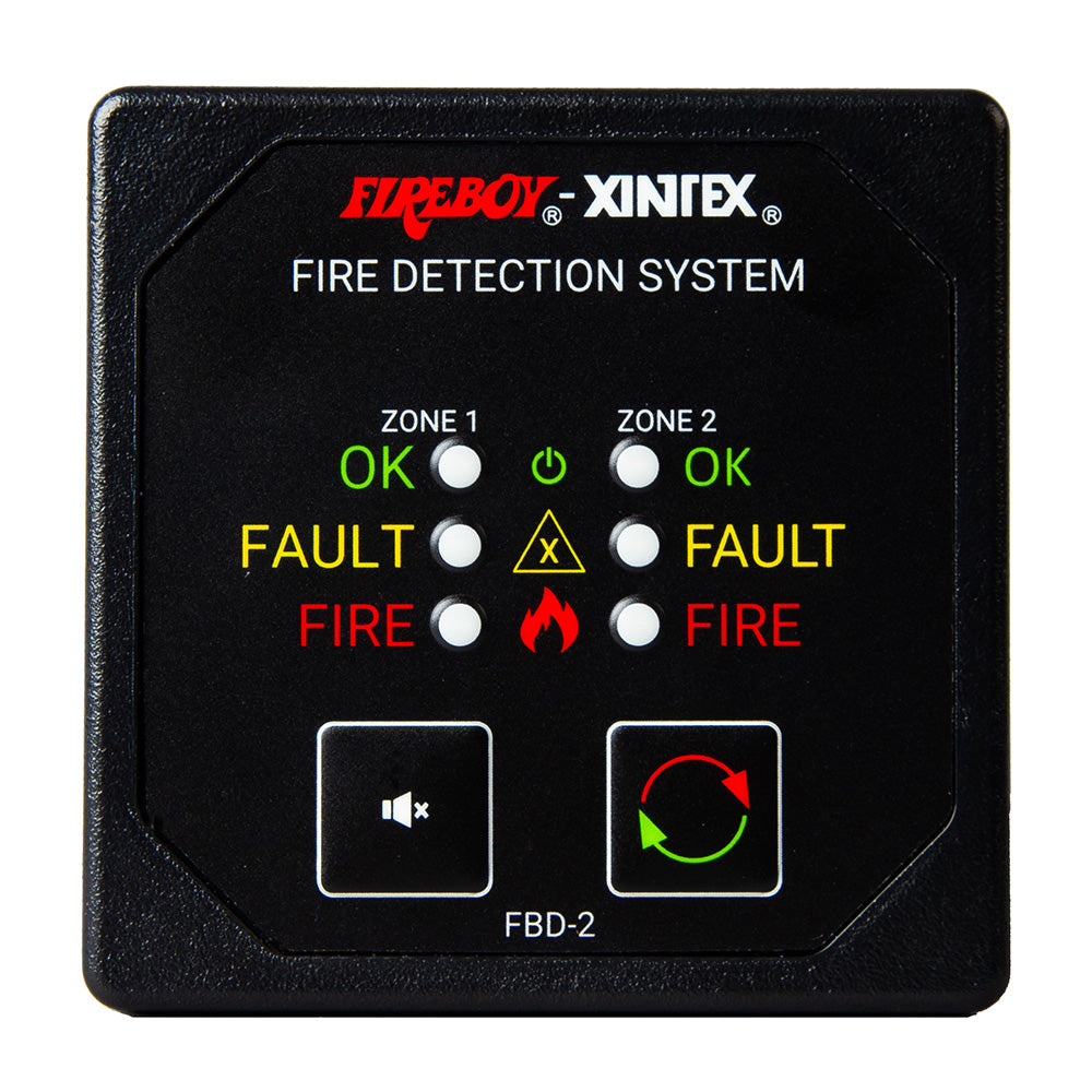 Fireboy-Xintex Two Zone Detection & Alarm Panel with 2-5/8-Inch Display – 12/24V DC