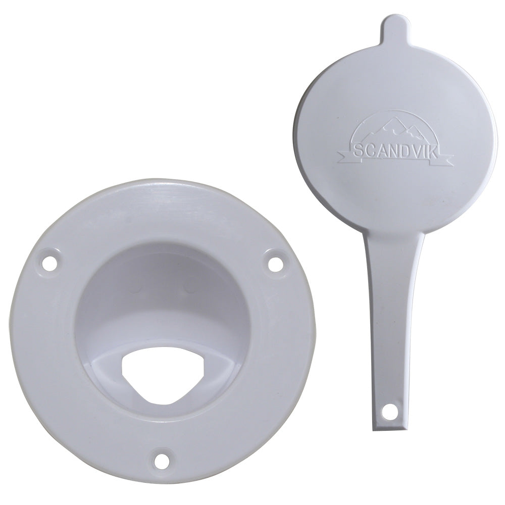 Scandvik White Vertical Cup & Cap for Scandvik Part Number 1075 – Replacement Kit for Recessed Showers