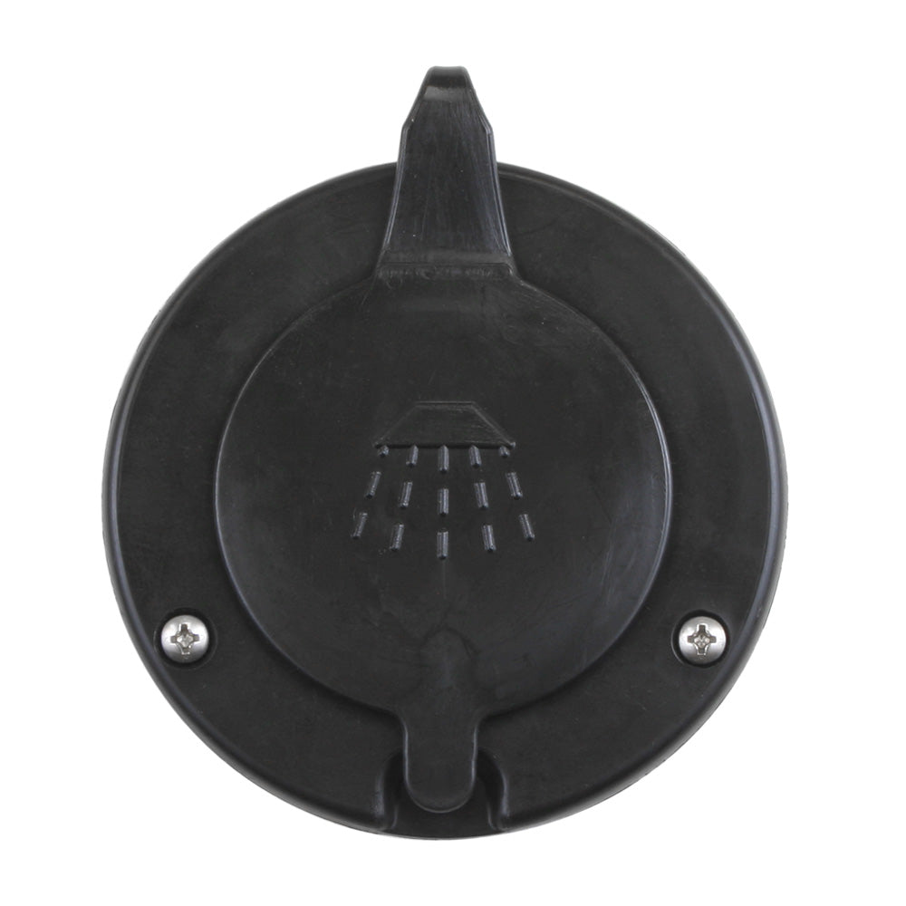 Scandvik Black Cap & Container for Recessed Shower, Part Number 10262P