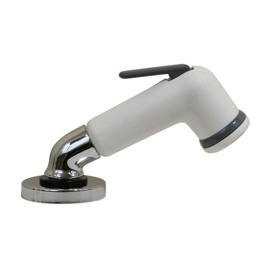 Scandvik Elbow Sprayer with Handle Pull Out and 6-Foot Hose - White Finish