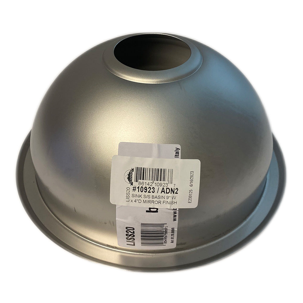 Scandvik SS Sink Basin Part Number 10923 – 9 x 4 Inch Mirror Finish Stainless Steel