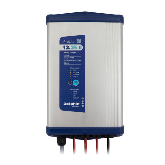 Dolphin Charger PROLITE 99225 12V 25A Marine Battery Charger, 110/220VAC, 3 Outputs