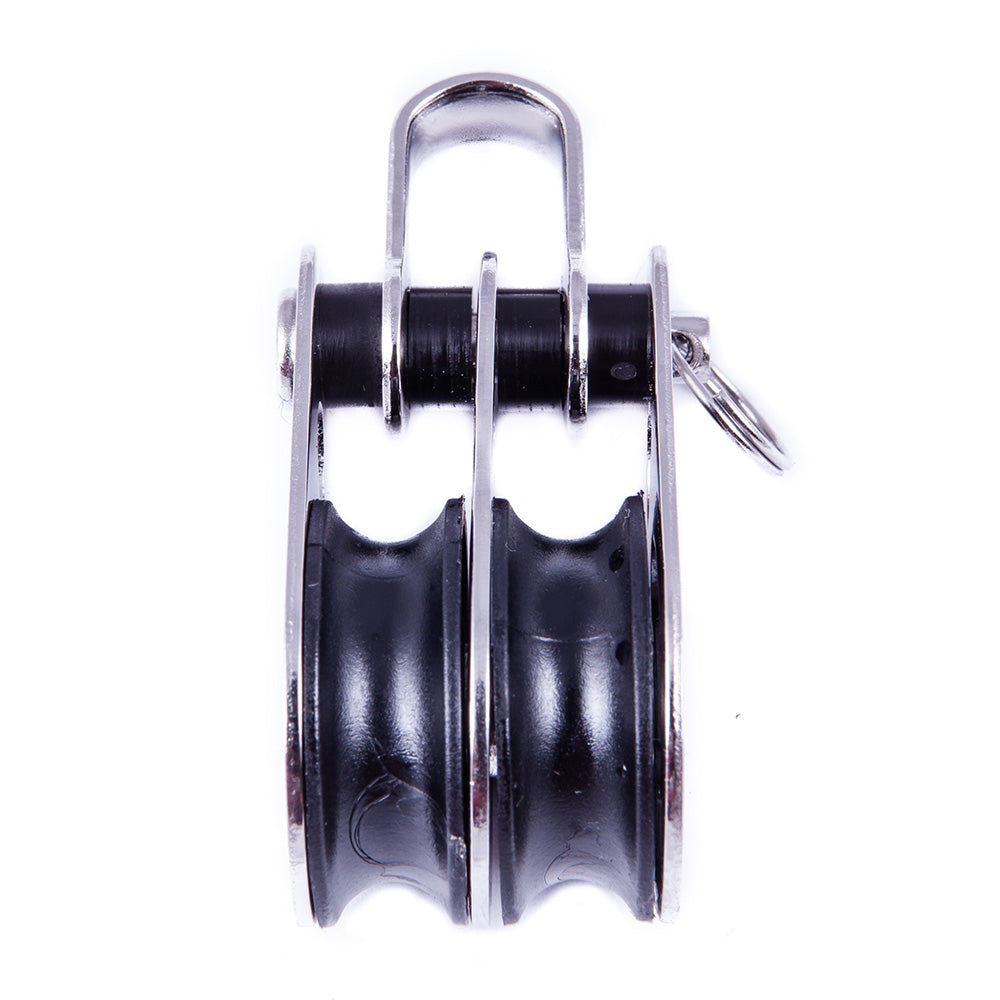 SeaSure 25mm Double Block with Shackle 00.21CRD, Marine-Grade Stainless Steel