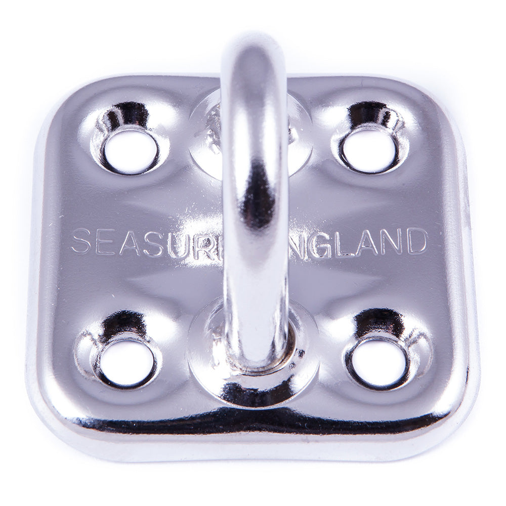 SeaSure Pad Eye Plate 46mm x 46mm, 316 Stainless Steel, Part Number 16.17CRD