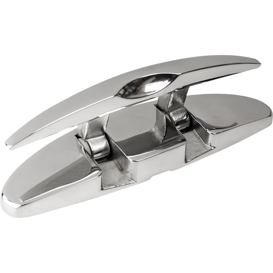 Sea-Dog 041115-1 5-Inch Oval 316 Stainless Steel Folding Cleat with Hidden Hex Bolts