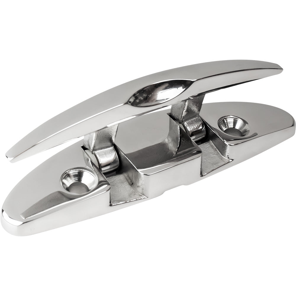 Sea-Dog 5-Inch Oval Stainless Steel Folding Cleat with Locking Mechanism