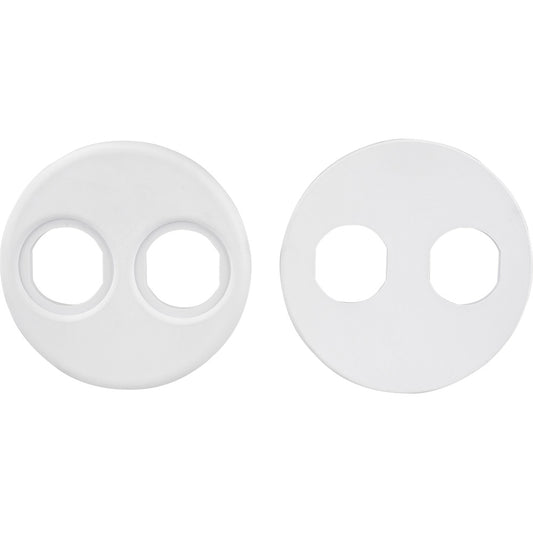 Sea-Dog 426104-1 4-Inch Gauge Power Socket Adapter Mounting Plate, White
