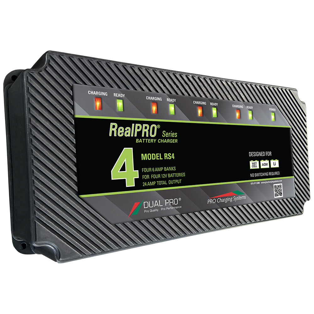 Dual Pro RealPRO Series RS4 24A 4-Bank Automatic Marine Battery Charger