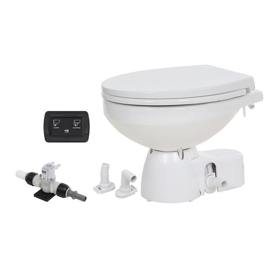 Jabsco Quiet Flush E2 24V Fresh Water Marine Toilet with Soft Close Lid and Touch Sensor Control