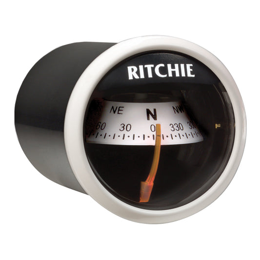 Ritchie X-23WW RitchieSport Compass Dash Mount - White/Black with Green NiteVu Lighting