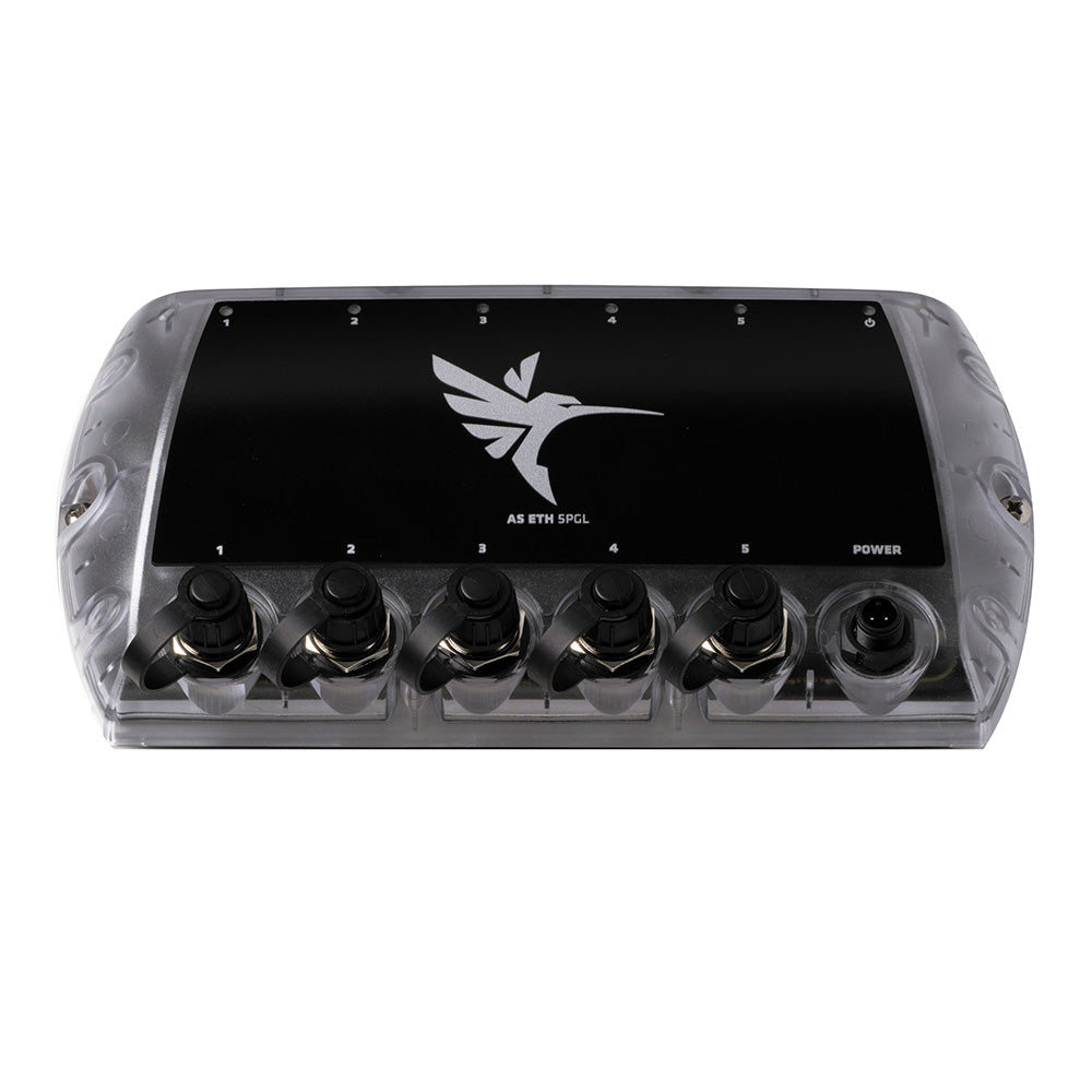 Humminbird AS-ETH-5PGL 5 Port Ethernet Switch for Fish Finders and Marine Networking