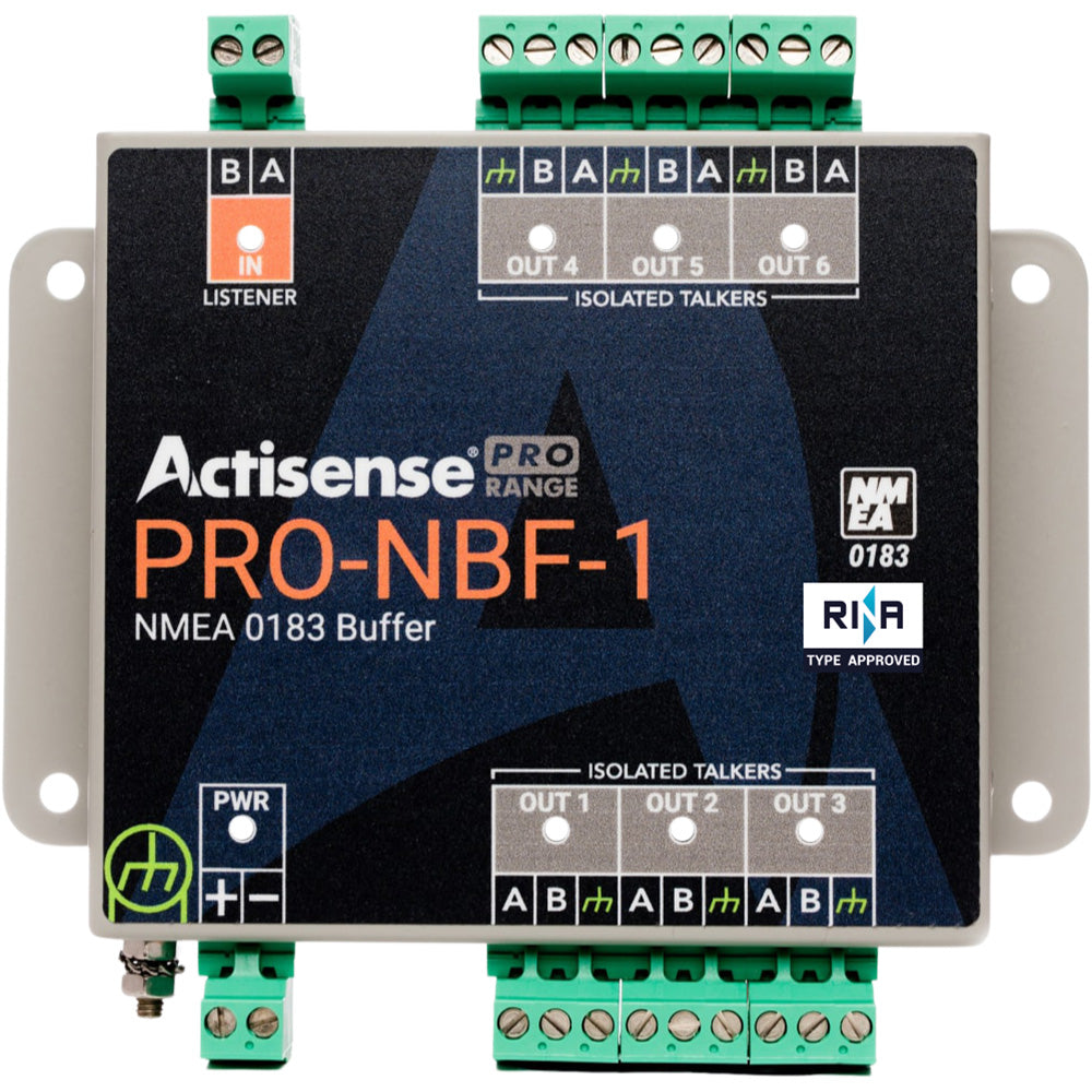 Actisense PRO NMEA Buffer Model PRO-NBF-1 – Isolated Marine Data Distributor with 6 ISO-Drive Outputs and Pluggable Terminals