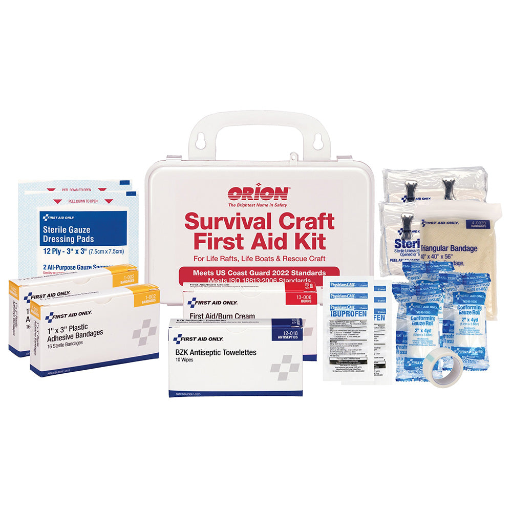 Orion Survival Craft First Aid Kit with Hard Plastic Case, Part Number 816