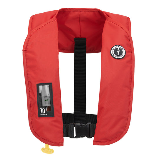 Mustang Survival MIT 70 Automatic Inflatable Personal Flotation Device - Red, Lightweight and High-Visibility for Boating and Water Sports