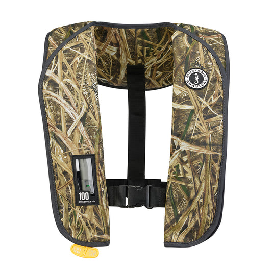 Mustang Survival MIT 100 Convertible Inflatable PFD - Camo | Lightweight, Adjustable Life Vest with Automatic & Manual Inflation