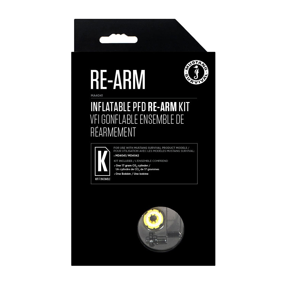 Mustang Survival Re-Arm Kit K 17g for MIT 70 Inflatable Life Jackets – Easy Re-arming with CO2 Cylinder and Automatic Inflator