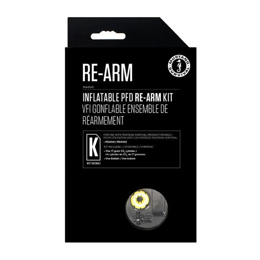 Mustang Survival Re-Arm Kit K 17g for MIT 70 Inflatable Life Jackets – Easy Re-arming with CO2 Cylinder and Automatic Inflator