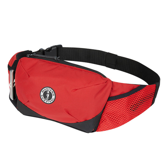 Mustang Survival Essentialist Manual Inflatable Belt Pack - Red for Paddling Safety and Comfort