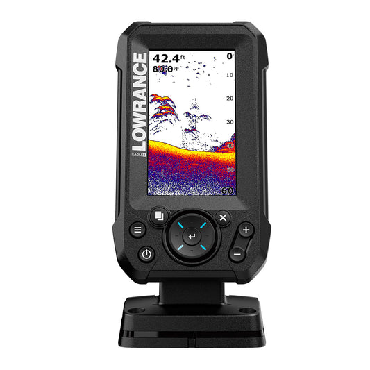 Lowrance Eagle 4x Sonar Fish Finder with Bullet Transducer and IPS Display, Part Number 000-16110-001