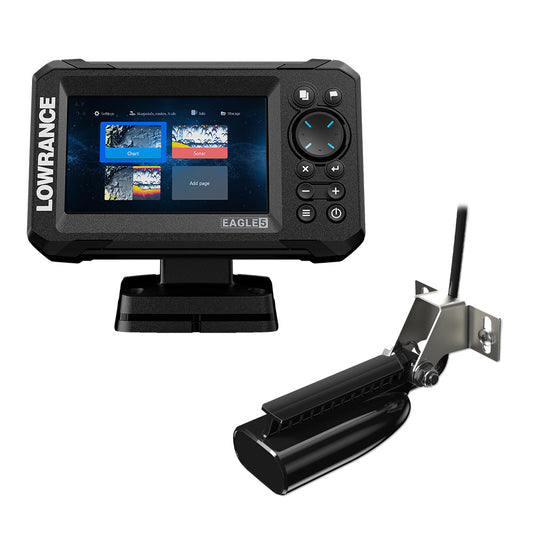 Lowrance Eagle 5 Combo Fish Finder with SplitShot HD Transducer, FishReveal and C-MAP Inland Charts (000-16111-001)