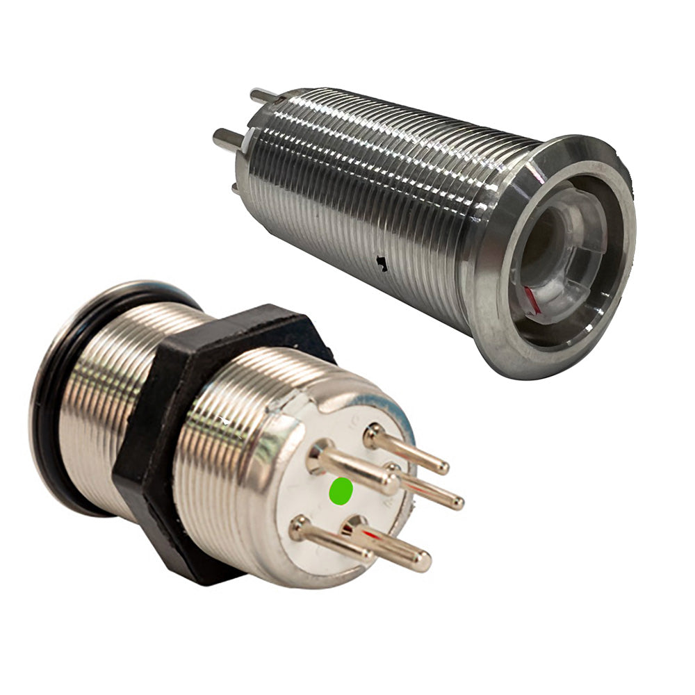 Bluewater 9059-2113 22mm Inrush Momentary Push Button Switch with Blue/Red LED