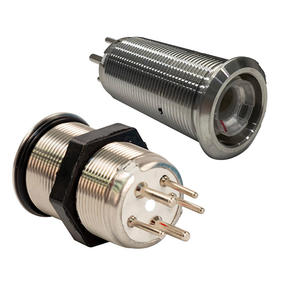 Bluewater 9059-3114 22mm Inrush Push Button Switch, Nav/Anchor Off/On/On, Blue/Green/Red LED