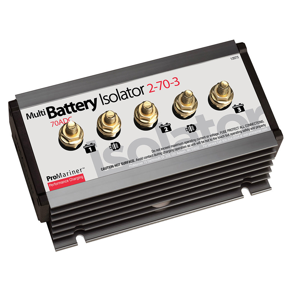 ProMariner 12073 Battery Isolator for 2 Alternators and 3 Batteries, 70 Amp