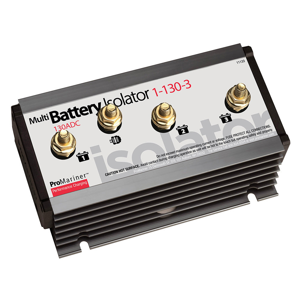 ProMariner 11133 Battery Isolator, 130 Amp, 1 Alternator for 3 Batteries