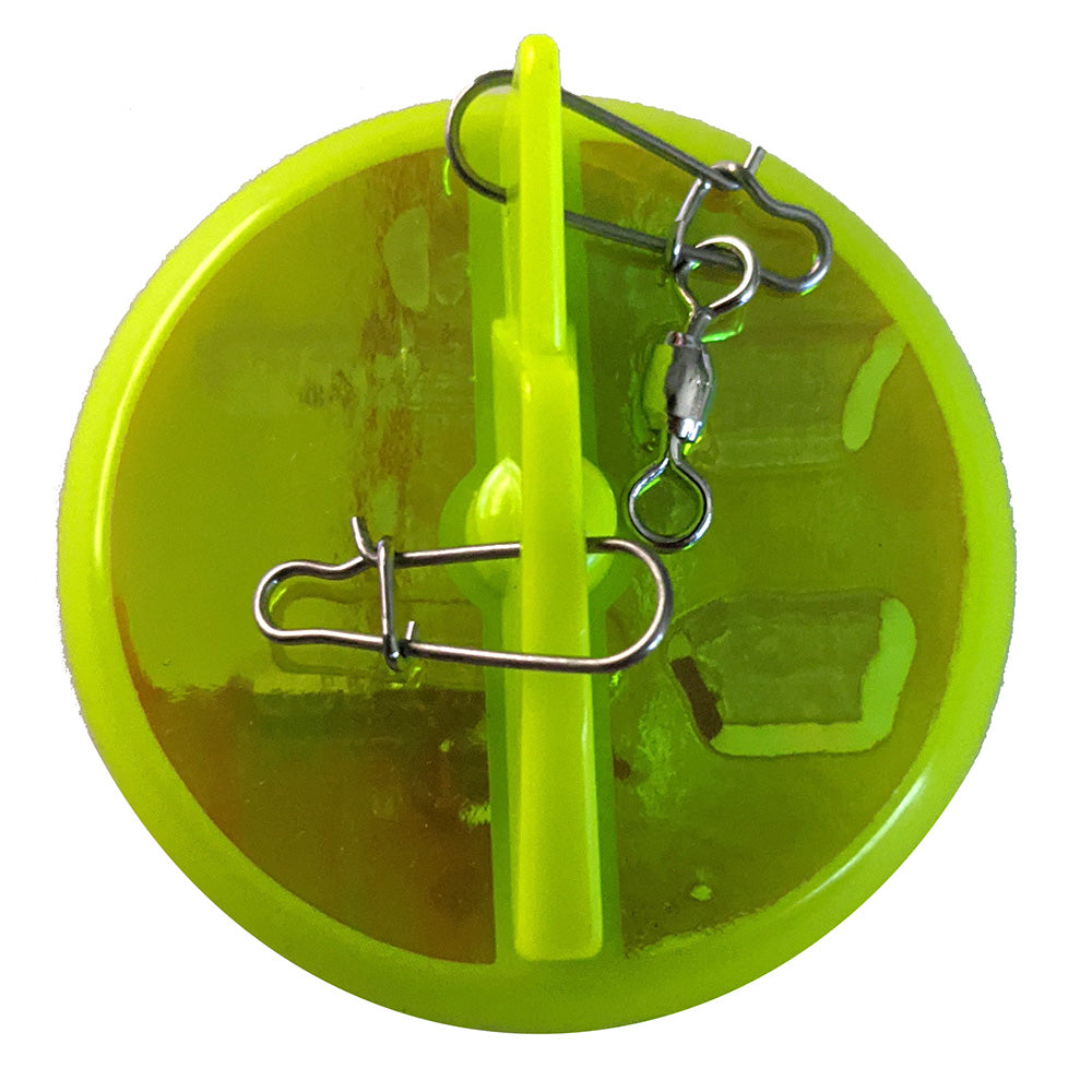 Luhr-Jensen 5560-030-2509 2-1/4-Inch Dipsy Diver, Chartreuse/Silver Bottom Moon Jelly