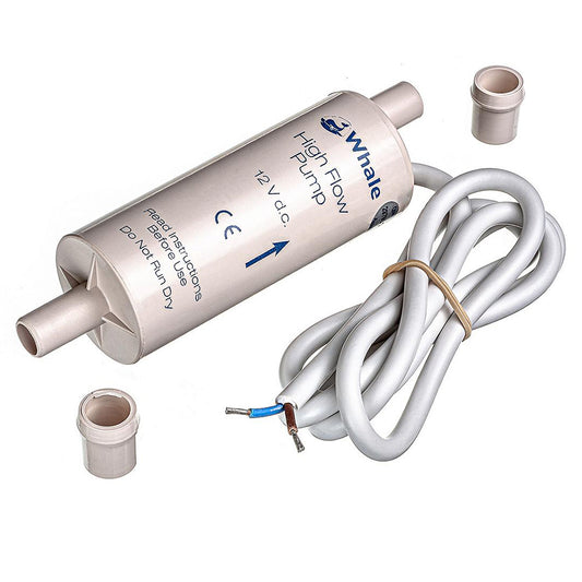 Whale Marine GP1692 Inline Booster High Flow Electric Galley Pump - 12V for Marine and RV Use