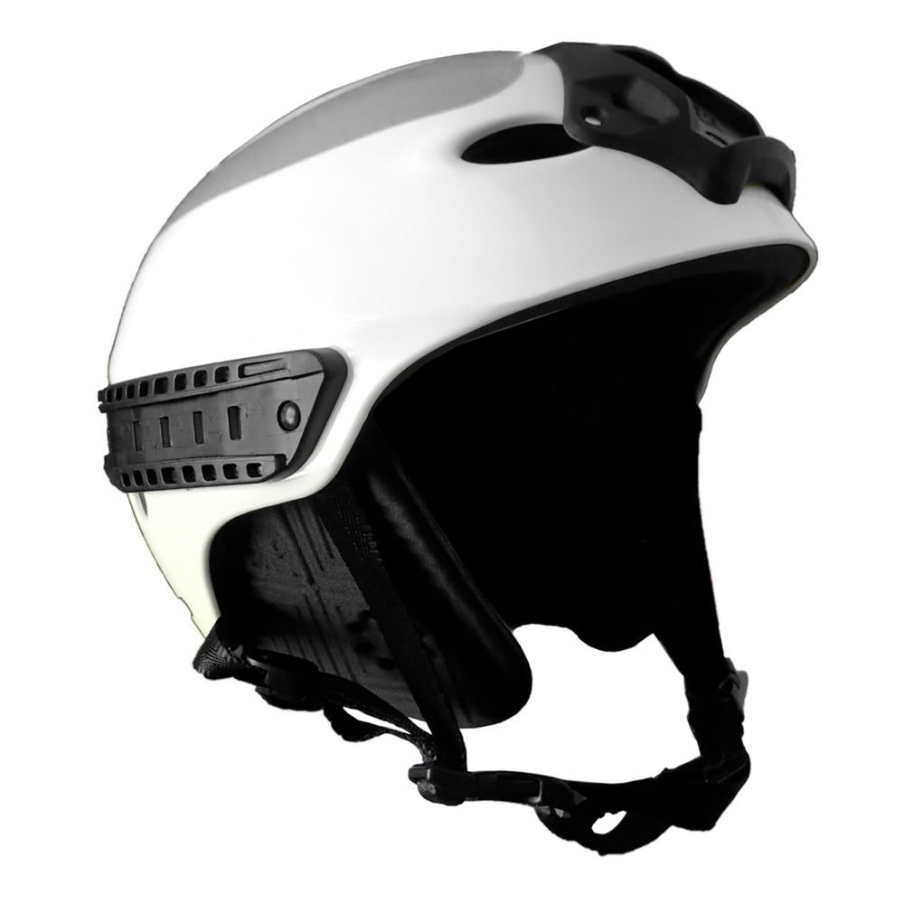First Watch Water Helmet S/M White with Ratchet Fit and Accessory Mounts, FWBH-WH-S/M
