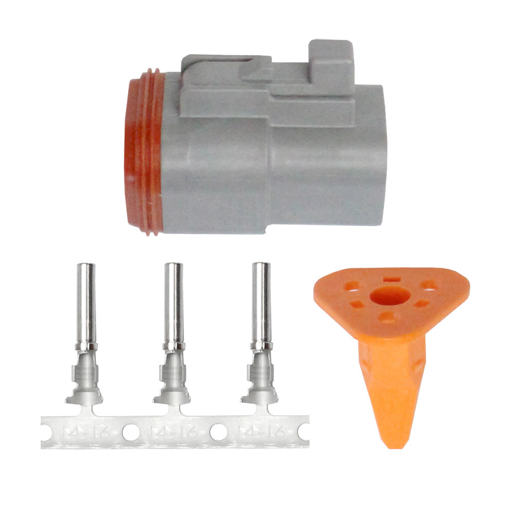 Pacer TDT06F-3RS DT Deutsch Plug Repair Kit, 3-Position, 14 AWG Sockets