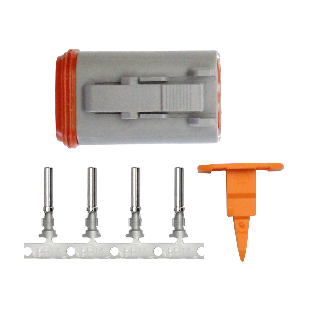 Pacer TDT06F-4RS DT Deutsch Plug Repair Kit, 4-Position, 14 AWG Socket Connector