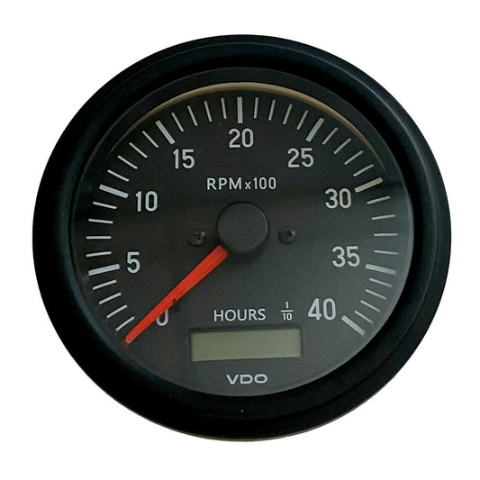 VDO 333-93500 Cockpit International Gen II 4K RPM Tachometer with Hourmeter, 12V